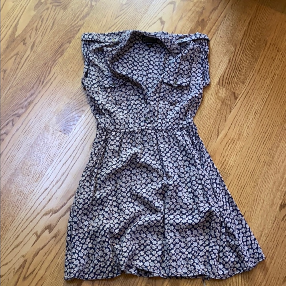 Juniors ditsy mini floral dress